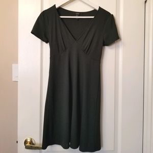 Dark green skater mini dress
